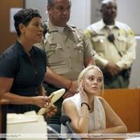 Lindsay Lohan at the Los Angeles Airport Courthouse being escorted | Picture 105784